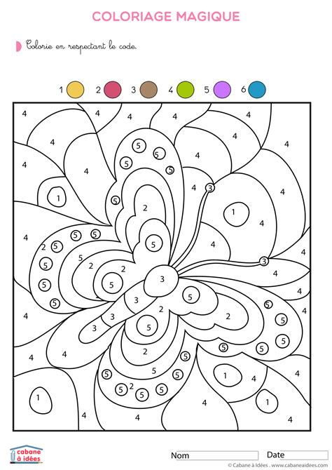 Coloriage Magique Papillon