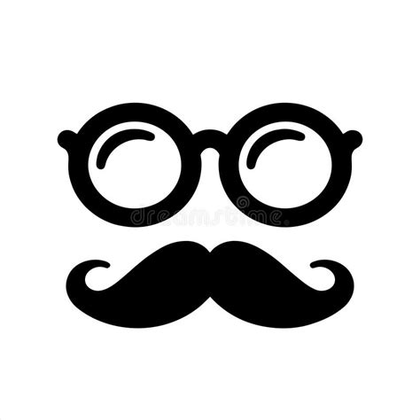 Mustache Icon In Trendy Flat Style Isolated On White Background Stock