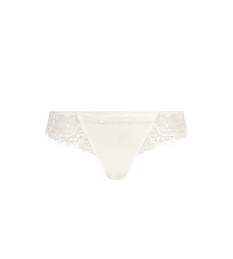 Tanga string brodé Wish NATUREL Simone Pérèle Lingerie Sipp