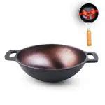 Buy The Indus Valley Non Stick Black Cast Iron Kadhai Online At Best