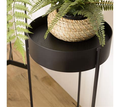 Daly Selette Ronde Porte Plantes Mm Noire Pi Tement M Tal Pot De