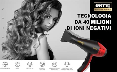 Asciugacapelli Professionali Ionico 2400W AC Motor Phon Per Capelli Con