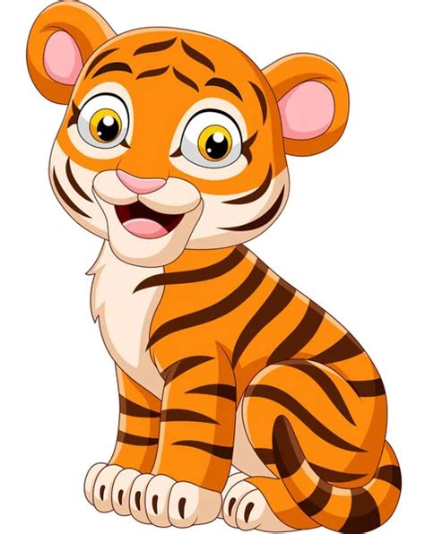 Pictures Cute Baby Tiger Cartoon Cute Baby Tiger Cartoon — Stock