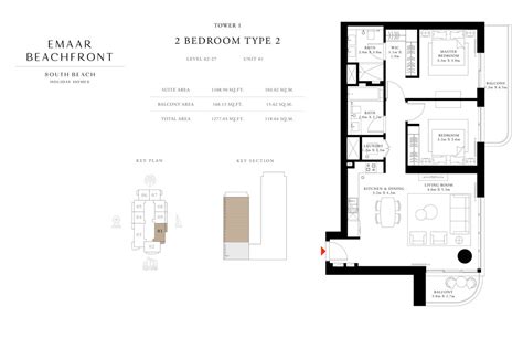 A Holiday Homes at Emaar Beachfront - Floor Plans & Sizes