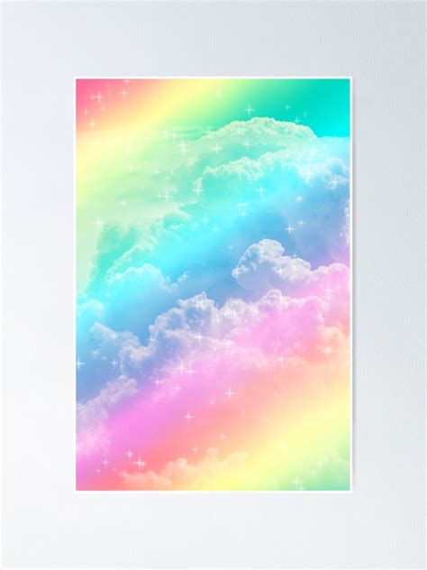 Kawaii Rainbow Aesthetic Poster For Sale By Ind3finite Rainbow