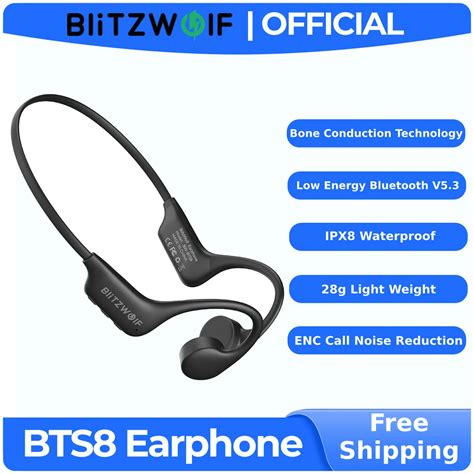 Blitzwolf Bluetooth Bone Condu O Fone De Ouvido Imperme Vel Baixa Lat