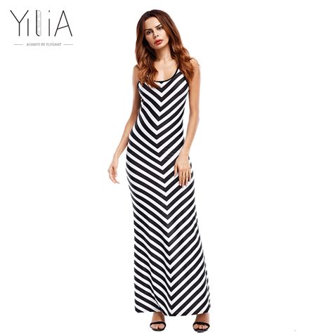 Yilia Brief Long Summer Dress 2017 New Casual Beach Cotton Maxi