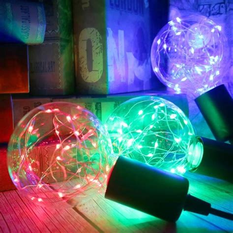 LED Edison String Light Bulb Färgglad RGB belysning green 7b98 green