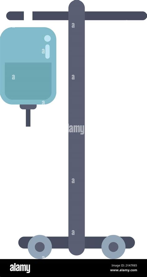 This Vector Illustration Features An Iv Drip Stand Commonly Used For