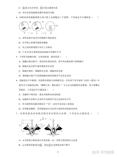 2023初中会考生物模拟高分真题卷 成绩差的 赶紧保存 仅存5小时哦 知乎