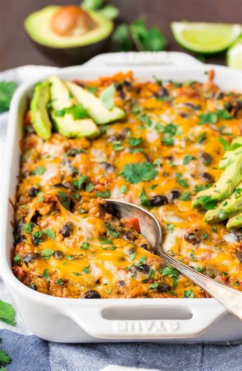 Mexican Chicken Quinoa Casserole Creamy Recipe WellPlated