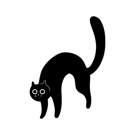 Ilustração de gato preto Vetor Premium