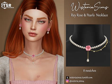 The Sims Resource Rey Rose Pearls Necklace Sims New The Sims Pc