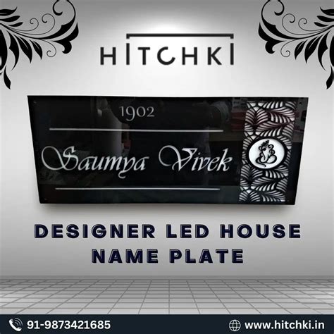 Designer Led House Nameplate From Hitchki Hitchki