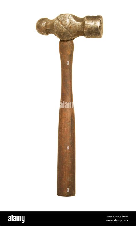 Ball Peen Hammer Isolated Against White Background Stock Photo Alamy