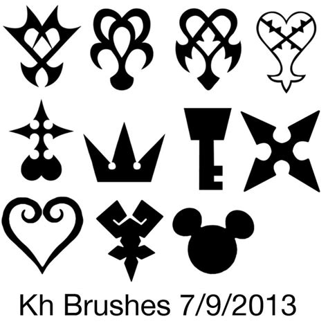 Kingdom Hearts Symbol Brushes By Shuzzy On Deviantart Kingdom Hearts