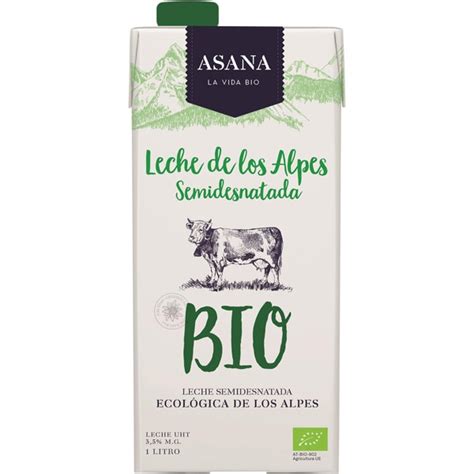 Comprar Bio Leche Semidesnatada Uht Ecol Gica De Los Alpes Brik L