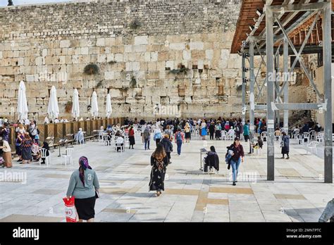 Jerusalem Israel November Wailing Wall Female Half For