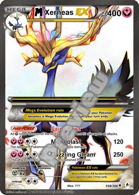 M Xerneas Ex Custom Card Etsy