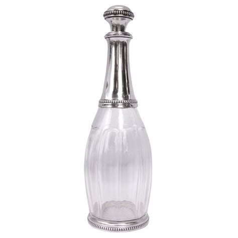 Carafe En Cristal De Baccarat Argent Massif