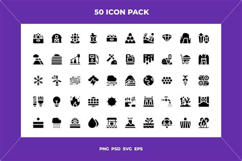 Natural resources icons by vafah on Envato Elements