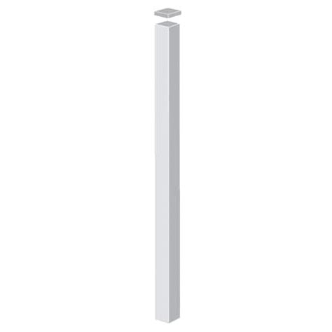 Freedom Standard 2 In X 2 In W X 9 Ft H White Aluminum Blank Fence Post