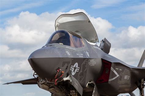 F 35B Lightning II With Its Upper Doors Open Editorial Image Image Of