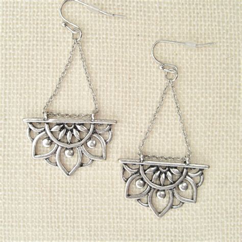 Large Lotus Earrings Honoring The Sacredhonoring The Sacred