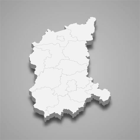 Premium Vector 3d Map Of Lubusz Voivodeship Province Of Poland