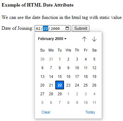 html date tpoint tech