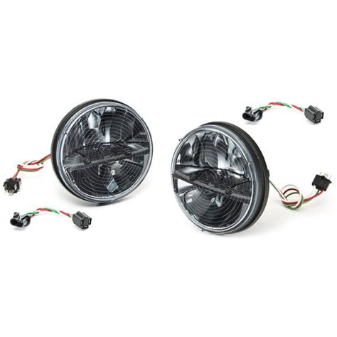 Truck Lite Round Heated Led Headlight Kit With H To H