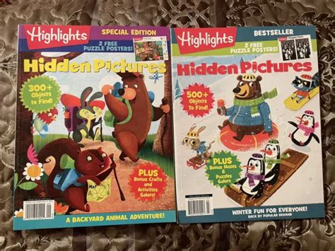 HIGHLIGHTS HIDDEN PICTURES Magazine Set Of 2 £7.89 - PicClick UK