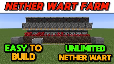 Minecraft Automatic Nether Wart Farm Youtube