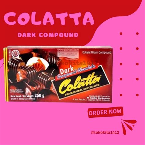 Jual COLATTA Dark Compound Chocolate Coklat Batangan 250 Gr Shopee