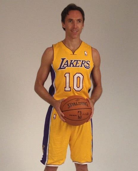 Steve Nash puts on Lakers jersey for first time (Picture) | Larry Brown ...