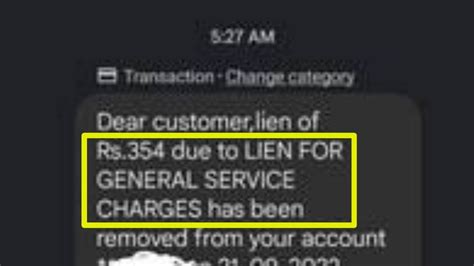 Lien For General Service Charges Union Bank Of India Kya Hai What Is