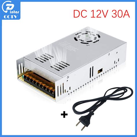 Jual Adaptor Power Supply 12V 30A PSU Kipas CCTV LED AC 220V To DC 12V