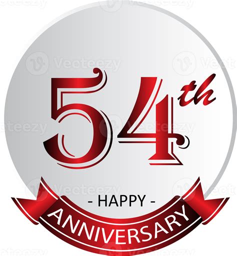 54th Anniversary Celebration Label 13892429 Png