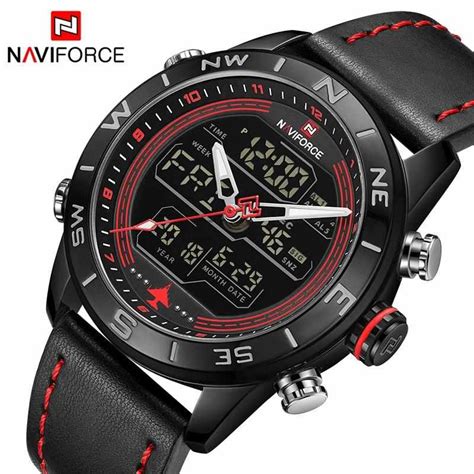 NV33R NAVIFORCE NF9144 Dual Display Military Wristwatch Mahir Express