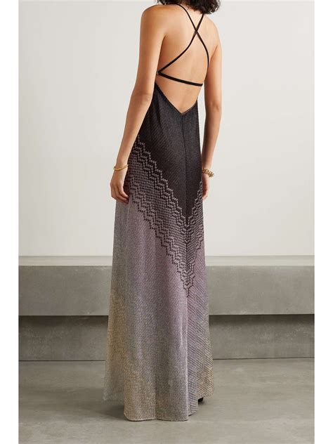 Missoni Open Back Metallic Crochet Knit Maxi Dress Net A Porter