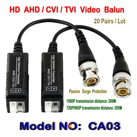 20pairs Hd Cctv Via Twisted Pairs Adapter Hd Cvitviahd Passive Video