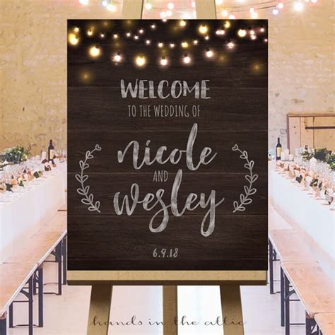 Wedding Welcome Sign Wedding Reception Printables Sign