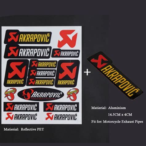 Motorcycle Sticker Akrapovic GP Motocross Helmet Reflective Decal For