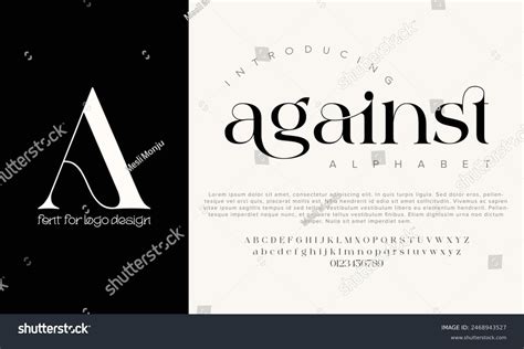 Against Vector Alphabet Font For Logo Design Royalty Free Stock