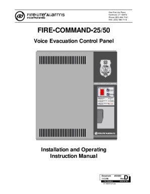 Fillable Online Fire LITe Alarms ACC 25 50 Voice Evacuation Control