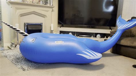 Inflatable Fetish Girl Blue Whale Hump Ride And Play 4k