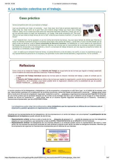 Fol Unidad Teor A La Relaci N Colectiva En El Trabajo Caso