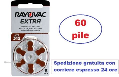 Pile Batterie Rayovac Extra Pr Per Protesi Acustiche Appar