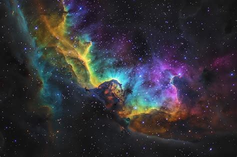 Premium Photo | Colorful galaxy and nebula in outer space