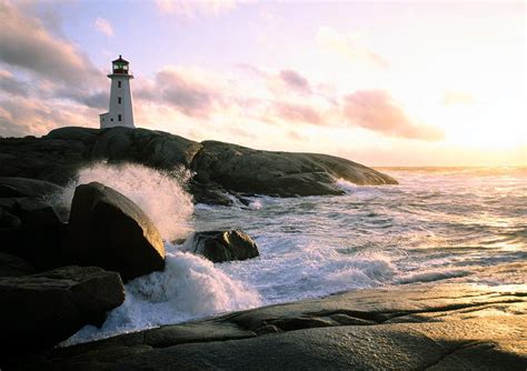 Peggy S Point Lighthouse Canada Nova Scotia Peggy S Cove Photograph